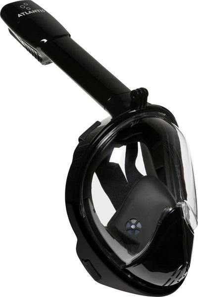 Masque de plongée Atlantis 2.0 - lunettes de plongée - tuba - ensemble de tuba - masque complet - adultes - noir - s m