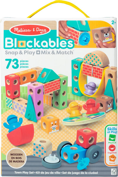 Set de jeu de la ville de Blockables Melissa Doug (73pc)