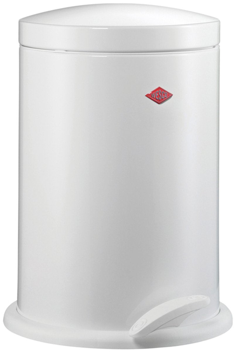 Poubelle Wesco 116 (alpha) | poubelle à pédale | 13 litres | métal - blanc | poubelle - fabriquée en Allemagne