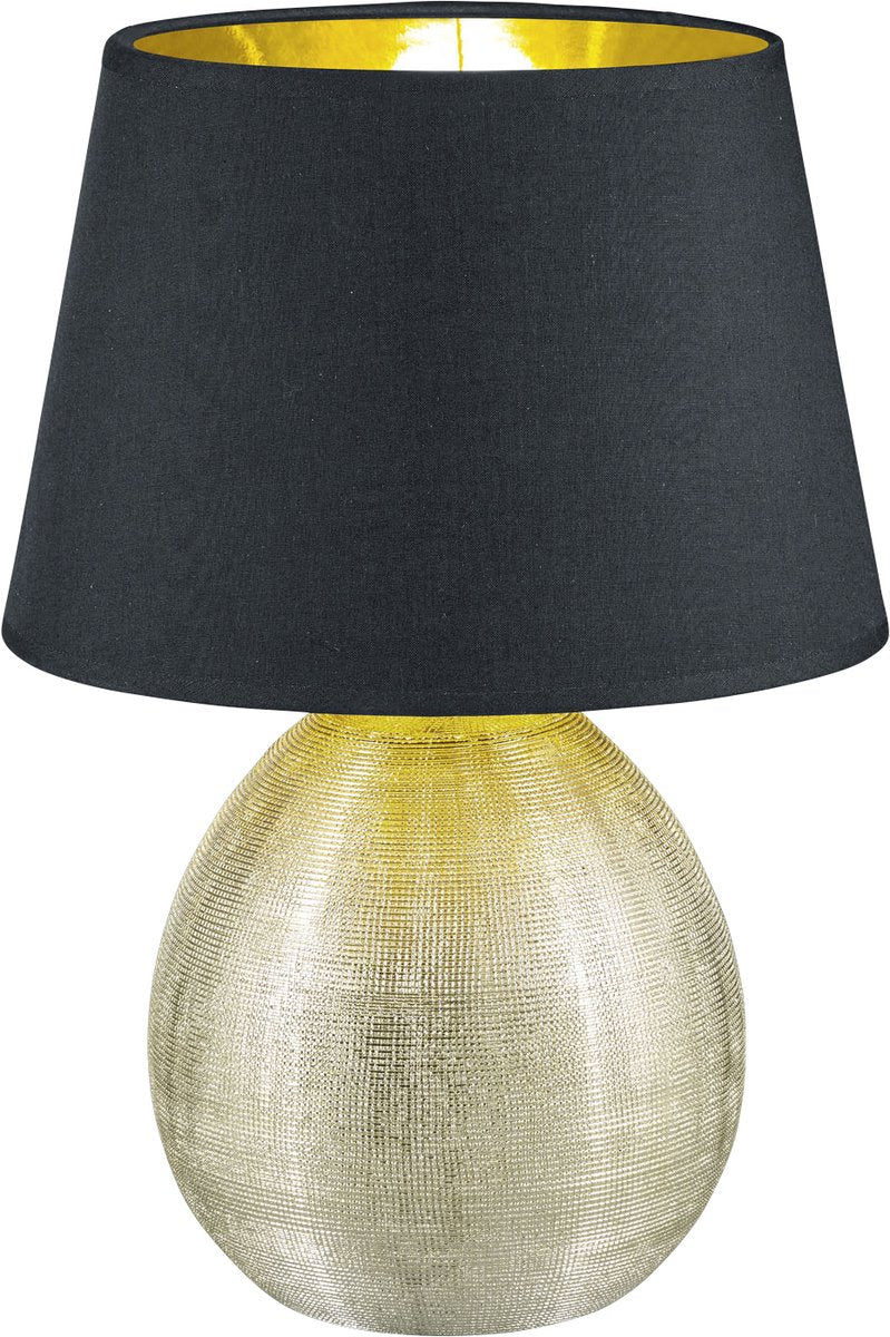 Rl live your light reality louxor - lampe de table - or - excl. 1x e27 4,9 w - interrupteur à cordon