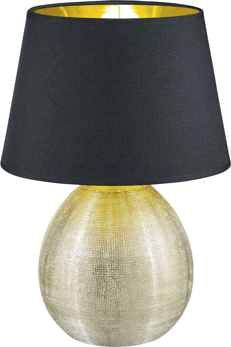 Rl live your light reality louxor - lampe de table - or - excl. 1x e27 4,9 w - interrupteur à cordon