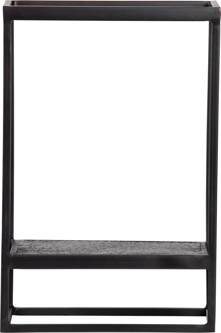 Woood febe support mural de jardin vertical - métal - noir - 60x40x20