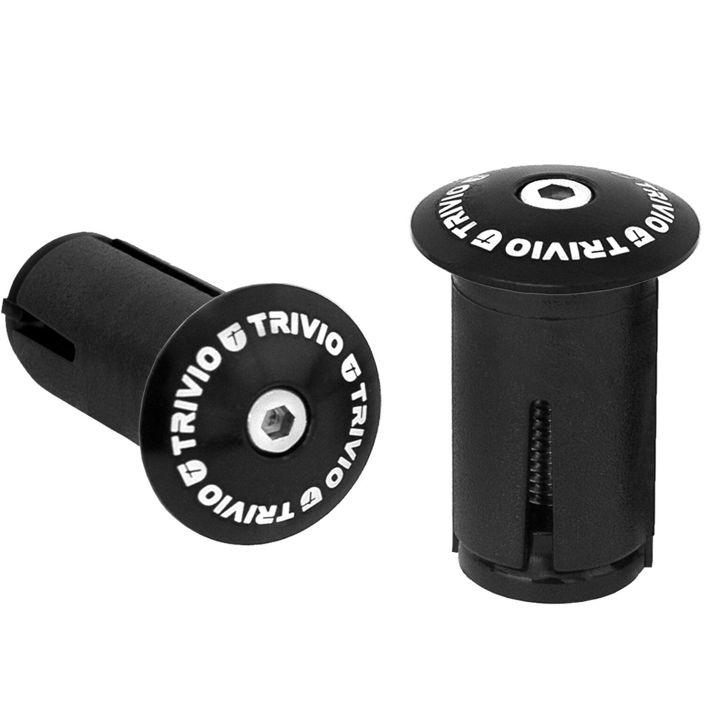 Trivio - bouchon de guidon de course aluminium noir - 2 pcs.