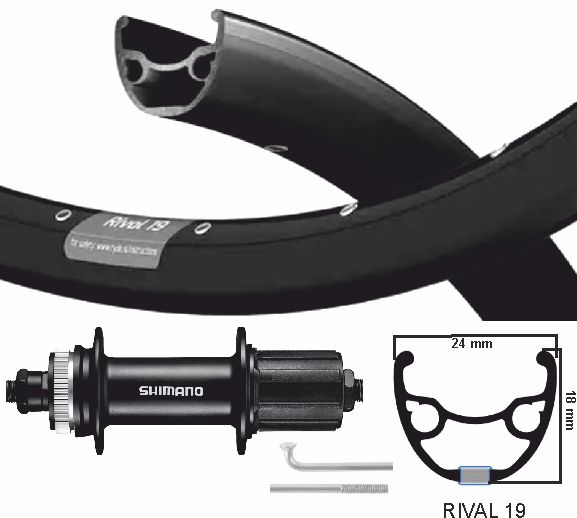 KGS Roue arrière 28 29 pouces 622 Black Rim Spaak en acier inoxydable Spaak Centerl 8 9 10 Speed