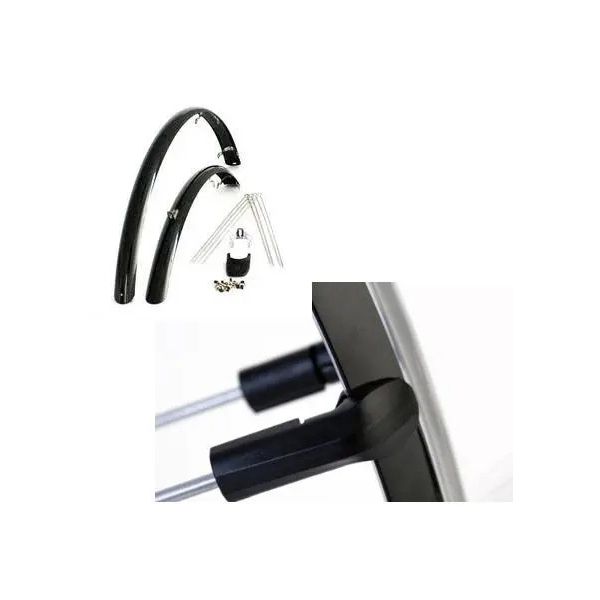 Jeu d'ailes 28 pouces 46 pvc noir eurofender