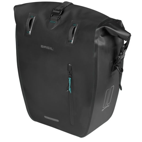 Basil sac rivo l single noir | crochets micro | 15l