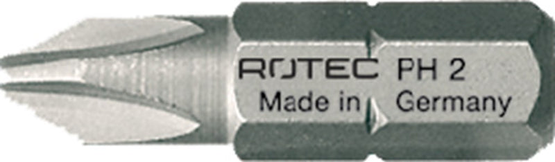 Embout cruciforme Rotec 1 4x25mm ph3 | 10 pièces