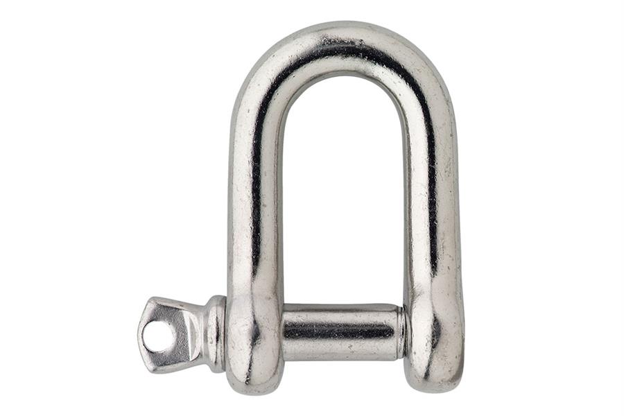 Manille D 4x4x10 inox