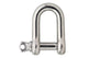 Manille D 4x4x10 inox