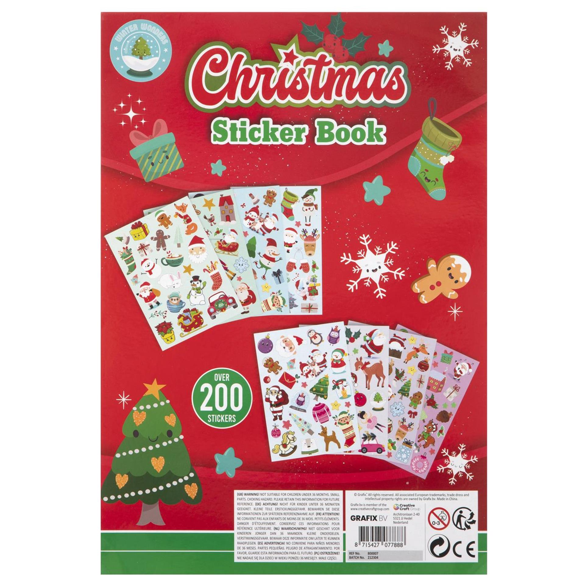 Creative Craft Group de Noël StickerBoek A4, 8 feuilles