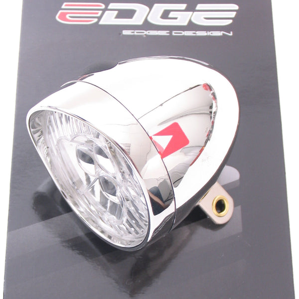 Edge Phare Rétro 3 LED marche/arrêt avec piles chrome