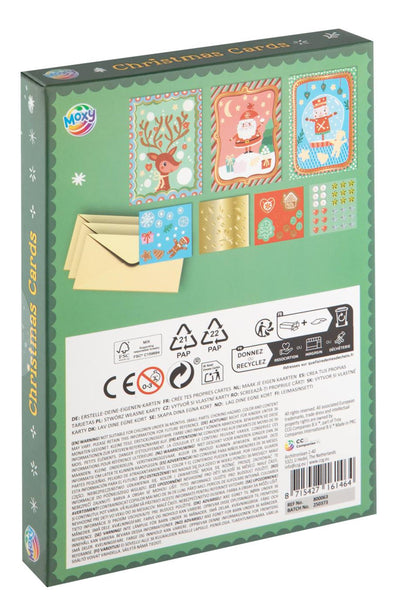 Un groupe d'artisanat créatif fabrique vos propres cartes de Noël - avec 3 enveloppes et 3 feuilles d'autocollants