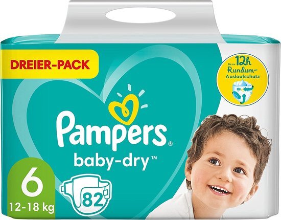 Pampers Pampers Baby Dry Taille 6 Mega Pack 82 couches
