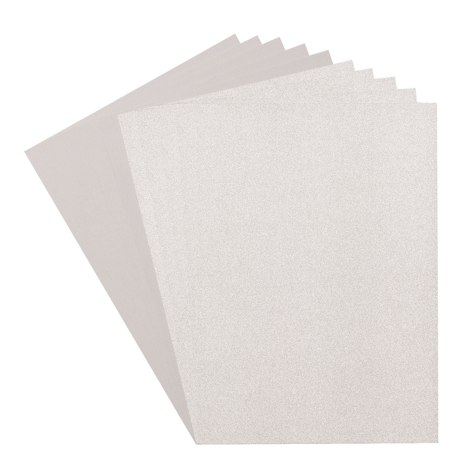 Florence • set papier et papier cartonné pailleté 216g a4 10x souris argent