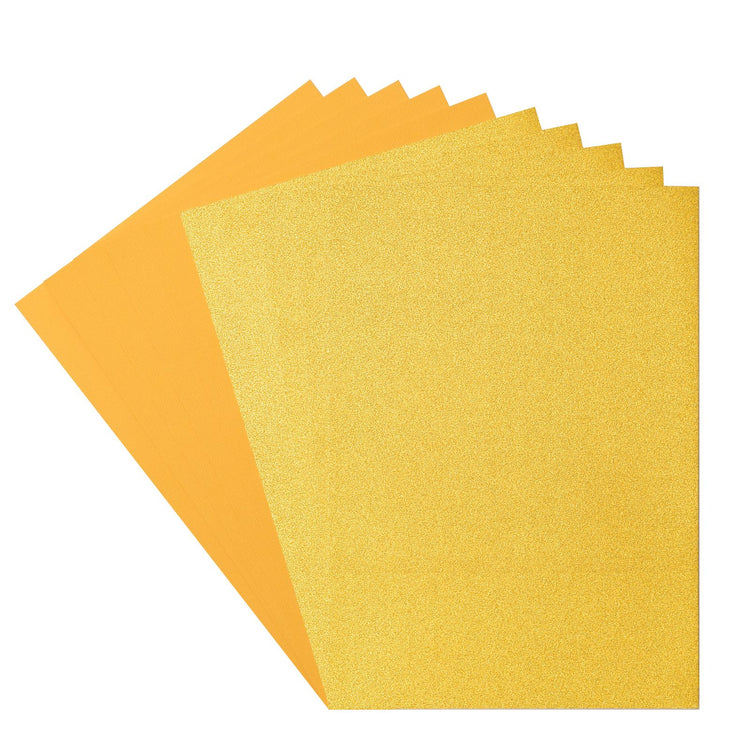 Florence • set papier pailleté et papier cartonné 216g a4 10x abeille or jaune