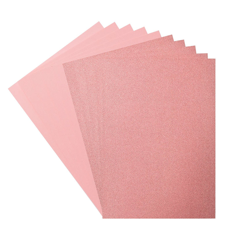 Florence • set papier pailleté et papier cartonné 216g a4 10x rose rose