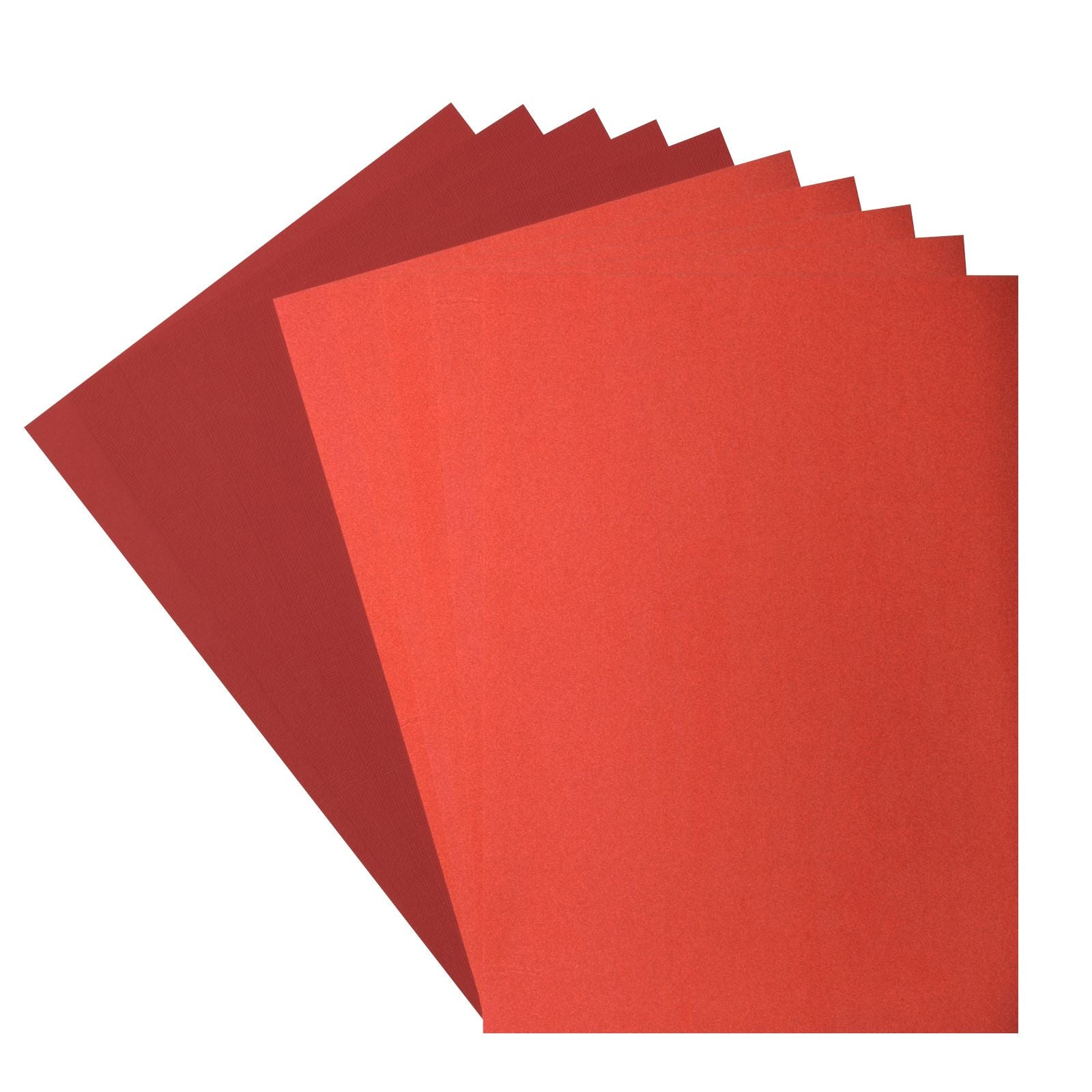 Florence • set papier et papier cartonné pailleté 216g a4 10x coquelicot rouge
