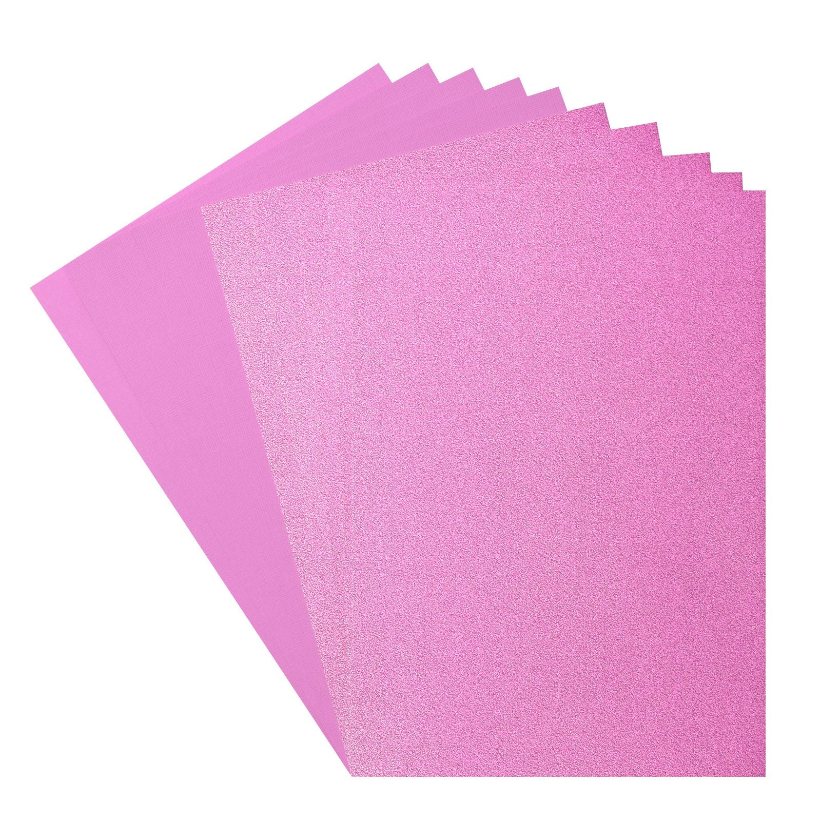 Florence • set papier pailleté et papier cartonné 216g a4 10x hortensia rose clair