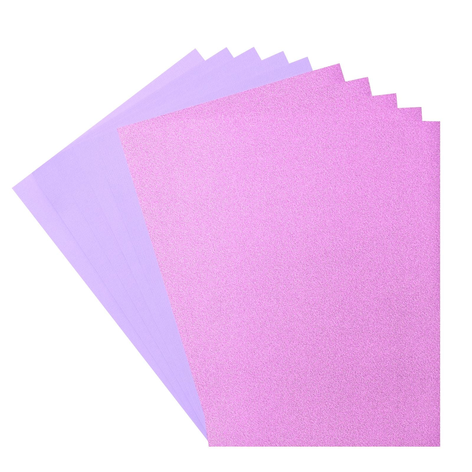 Florence • set papier pailleté et papier cartonné 216g a4 10x jacinthe lavande