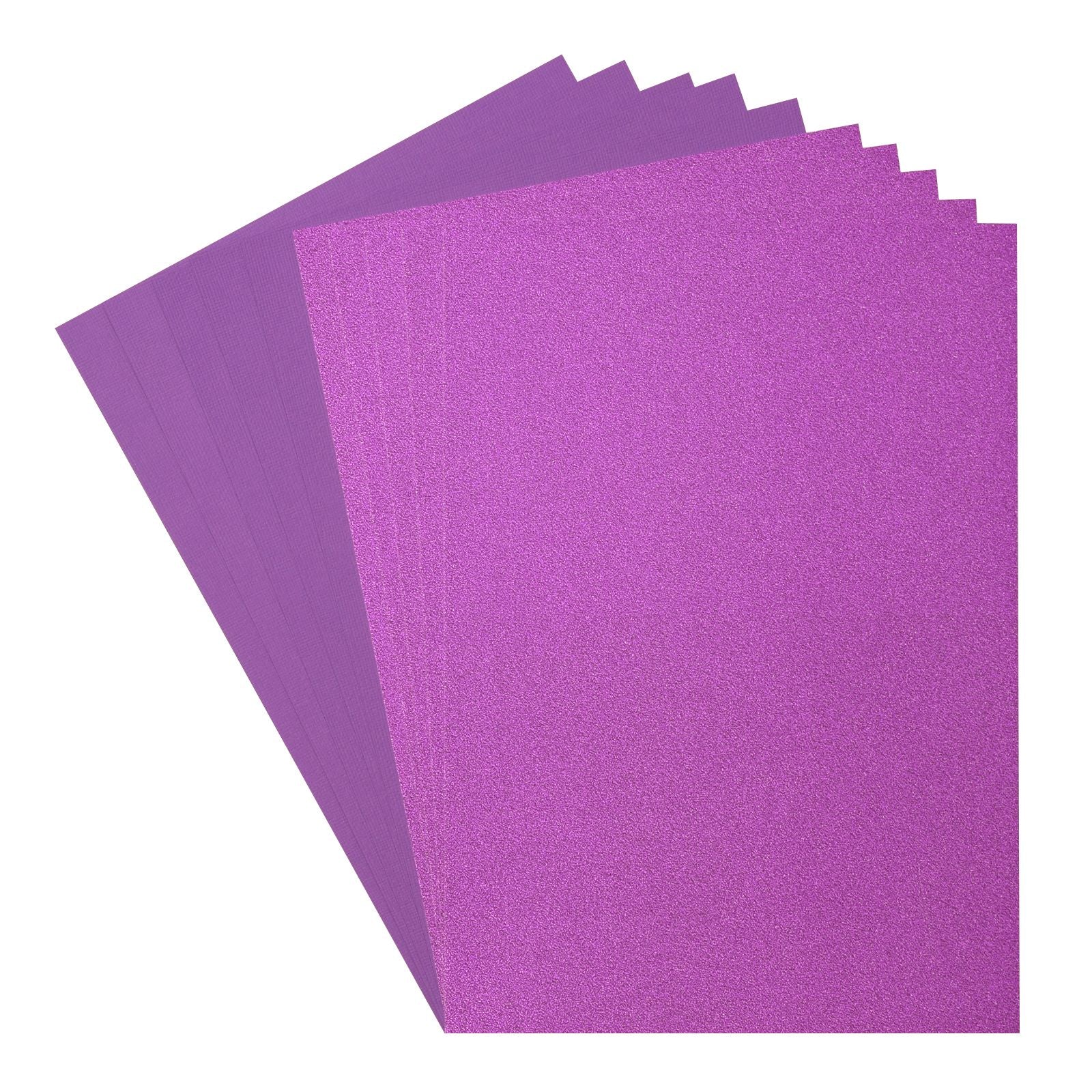 Florence • set papier pailleté et papier cartonné 216g a4 10x violet violet
