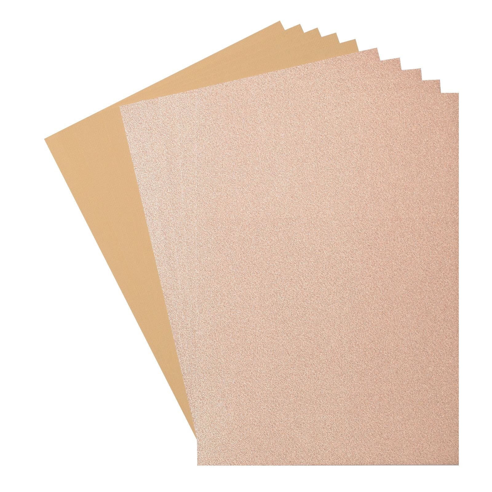 Florence • set papier pailleté et papier cartonné 216g a4 10x parchemin doré clair