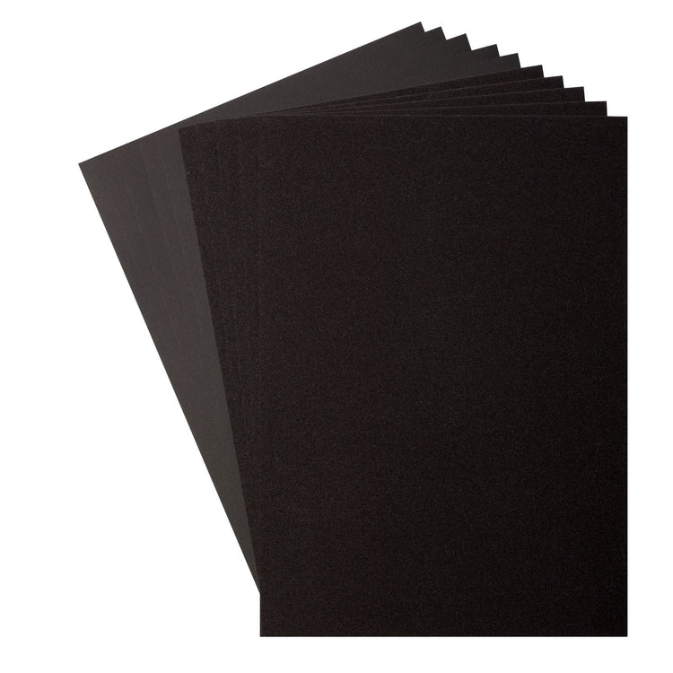 Florence • set papier pailleté et papier cartonné 216g a4 10x noir noir