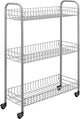 Metaltex Metaltex salle de bain - chariot de cuisine Slim 84x56cm en acier argent