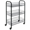 Tomado-Metaltex Tomado-Metaltex Siena Kitchen chariot avec roues 41x23x63 cm noir