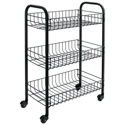 Tomado-Metaltex Tomado-Metaltex Siena Kitchen chariot avec roues 41x23x63 cm noir