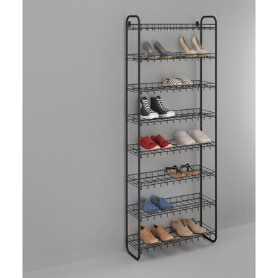 Metaltex Metaltex Shoe Shoe Rack 8 étages 64x23x165 cm noir