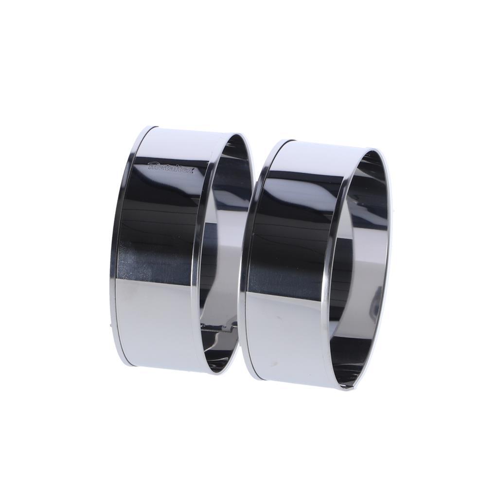 Metaltex Metaltex Baking Anneaux de 8,5x3,2 cm 2 pièces d'acier inoxydable