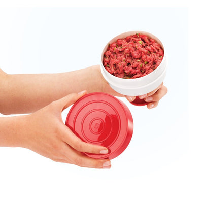 Metaltex Metaltex Kitchen Aiders Hamburgerpers 11 cm Rouge blanc
