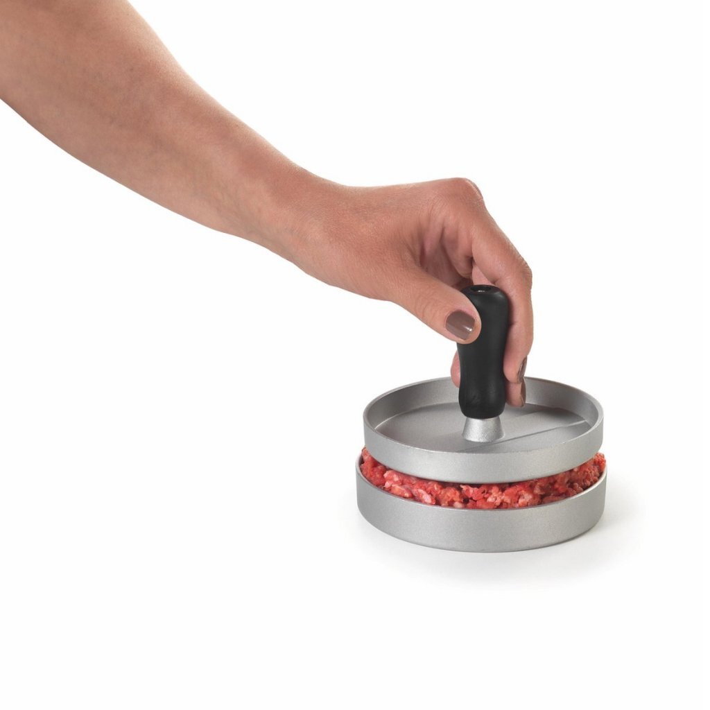 Metaltex Metaltex Kitchen Aiders Hamburgerpers 11,5 cm en acier noir
