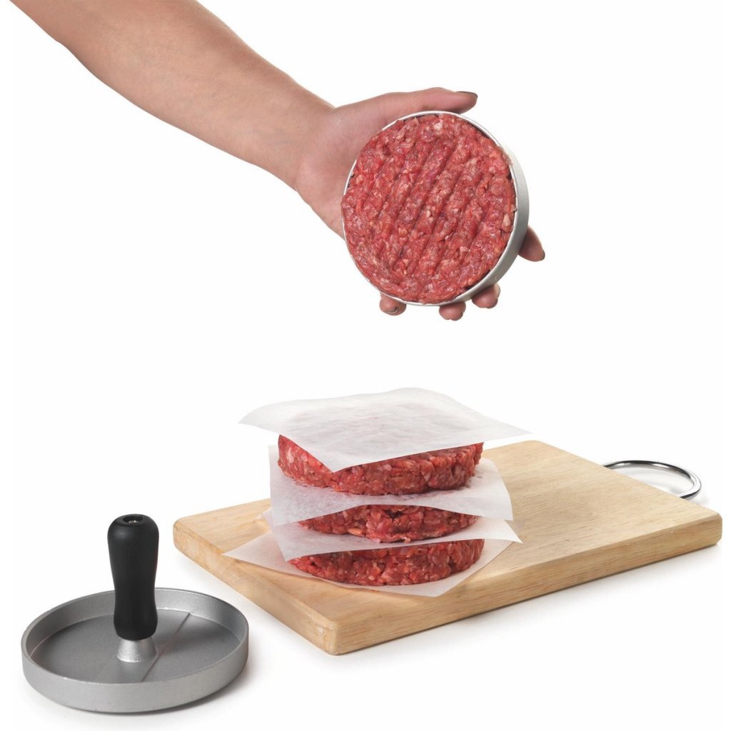 Metaltex Metaltex Kitchen Aiders Hamburgerpers 11,5 cm en acier noir