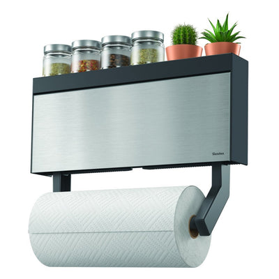 Metaltex Metaltex Kitchen Aiders Tango Kitchen Roll Solder Aid de coupe 38x6x17 cm Gris en acier inoxydable