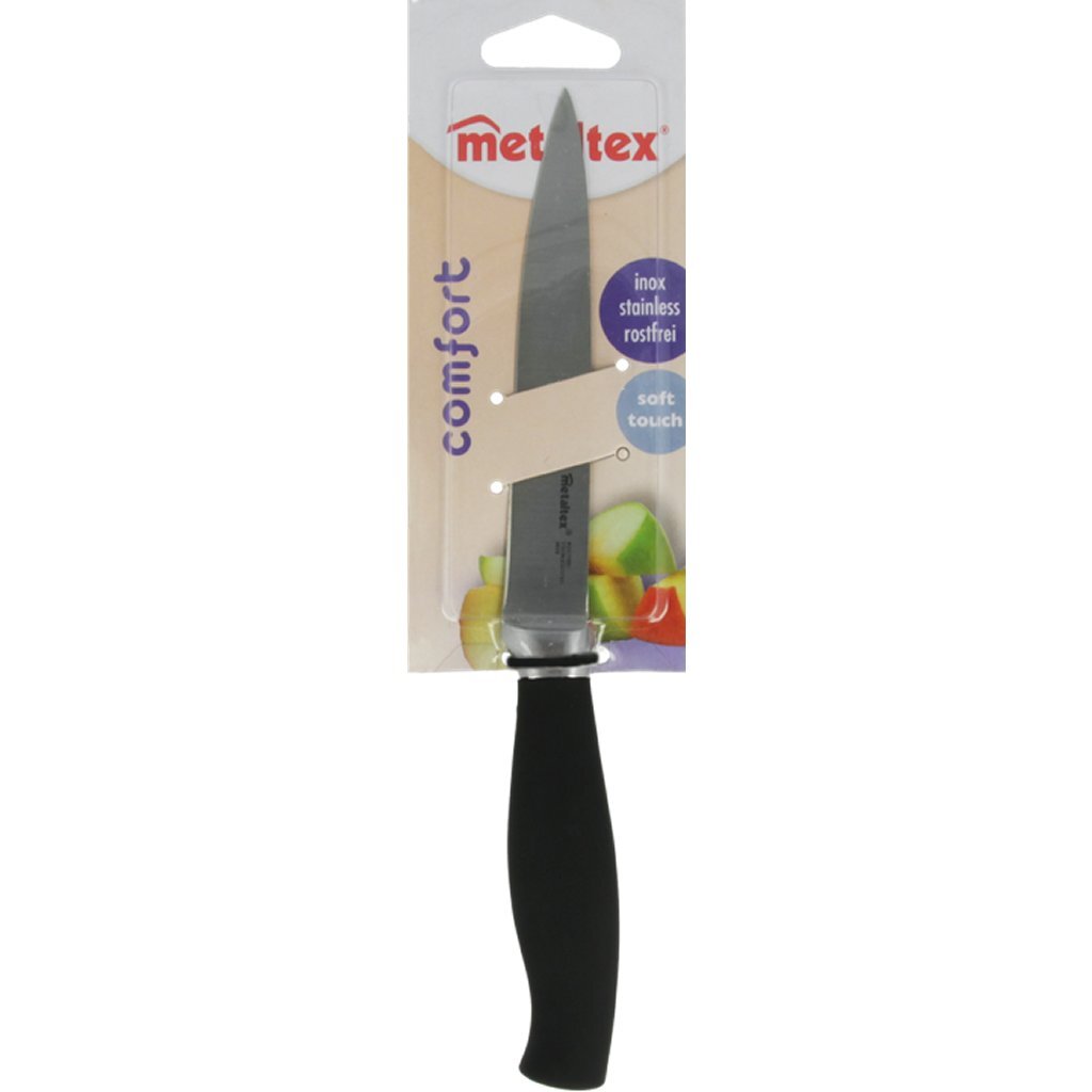 Metaltex Metaltex Comfort Kitchen Couteau de 23 cm en acier inoxydable noir