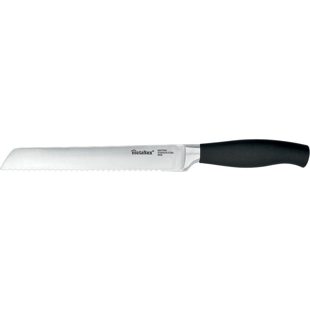 Metaltex Metaltex Comfort Bread Couteau 33 cm en acier inoxydable noir
