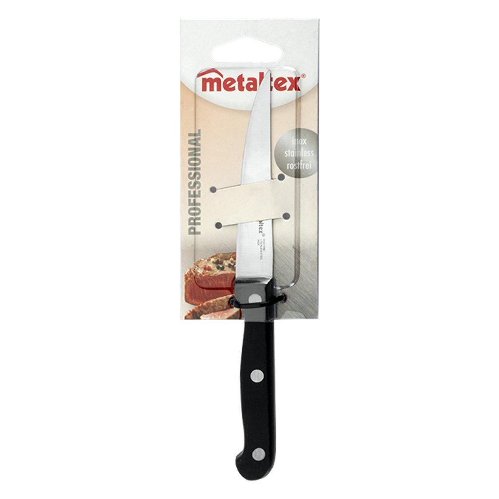 Metaltex Metaltex Steak professionnel Couteau de steak 21 cm en acier inoxydable noir