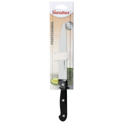 Metaltex Metaltex Professional Universal Chef's Couteau 28 cm en acier inoxydable noir