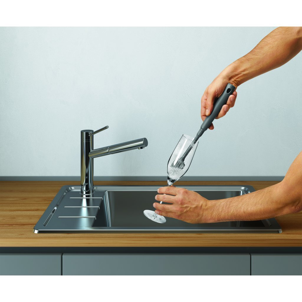 Metaltex Metaltex la brosse d'évier 30 40x3,5 cm gris