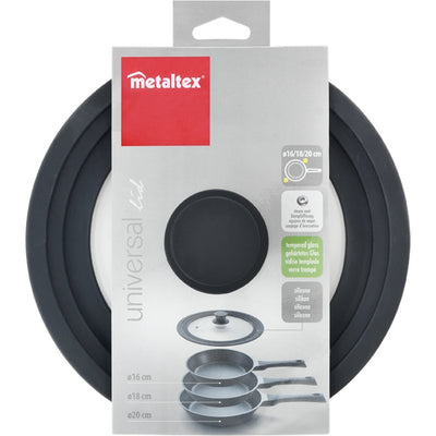 Metaltex Metaltex Pan Tanca 16-20 cm Verre de silicone noir