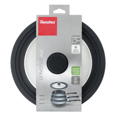 Metaltex Metaltex Pan Tanca 20-24 cm en verre en verre noir