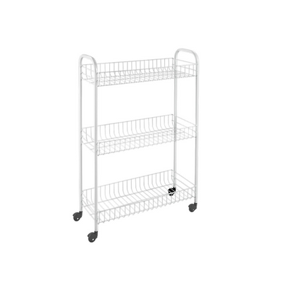 Tomado-Metaltex Tomado-Metaltex Slim Kitchen Trolley avec roues 23x56x84 cm blanc