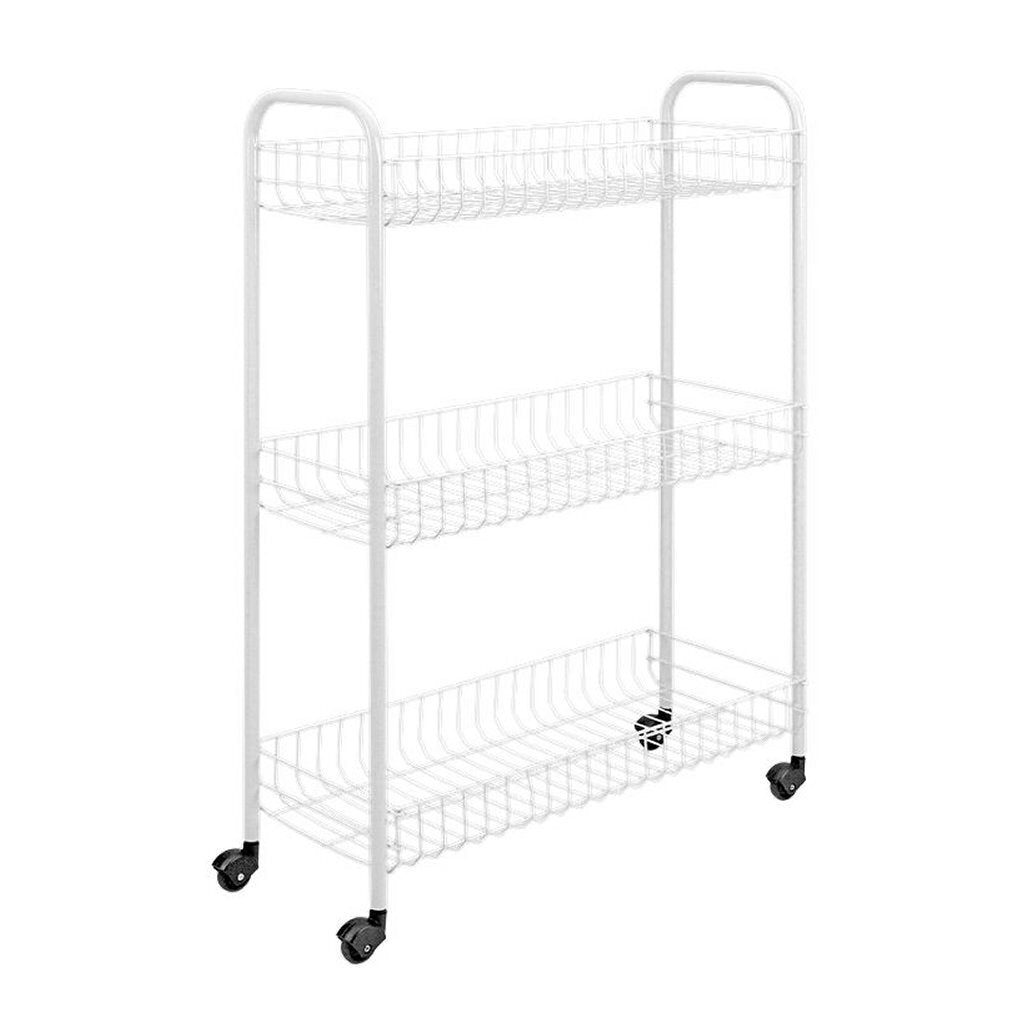 Tomado-Metaltex Tomado-Metaltex Slim Kitchen Trolley avec roues 23x56x84 cm blanc