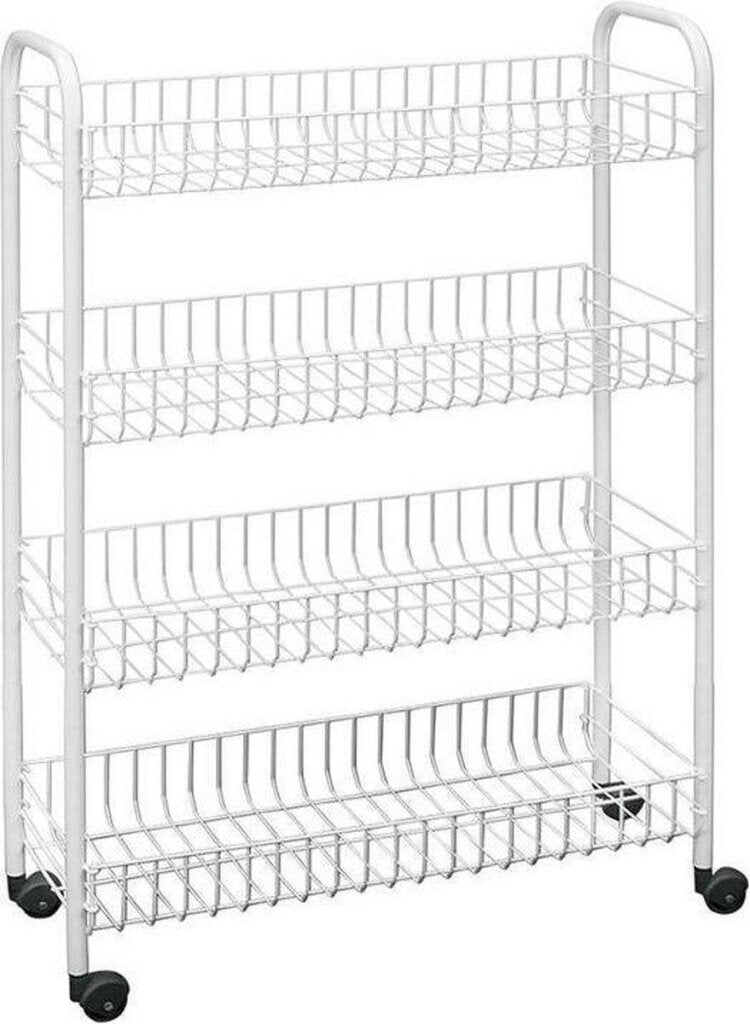 Metaltex Metaltex Salle de bain - Cuisine chariot Snello 84x56cm en acier blanc