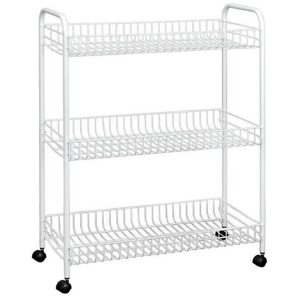 Tomado-Metaltex Tomado-Metaltex Grande Storage Rack sur roues 64x31x84 cm argent