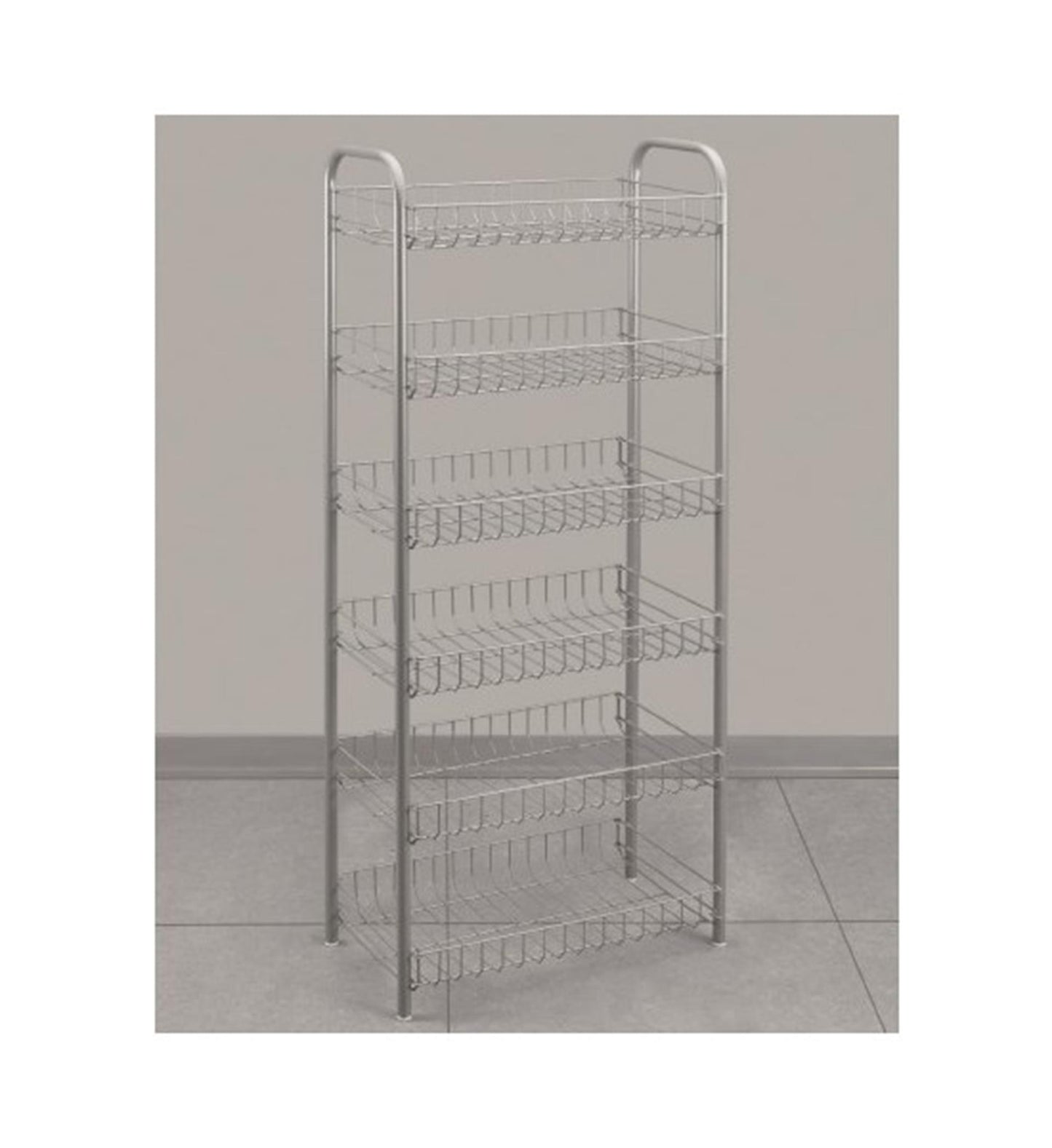 Etagère de rangement Metaltex chromée 6 étages
