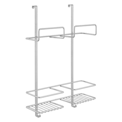 Metaltex Metaltex sur la porte de la porte d'économiseur d'espace pour les articles de nettoyage 30x46x12 cm argent