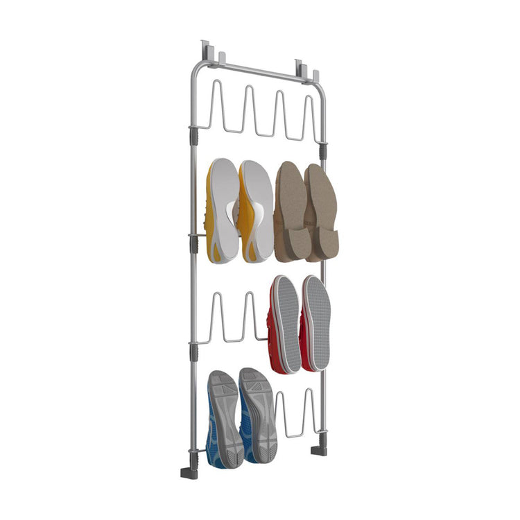 Tomado-Metaltex Tomado-Metaltex au-dessus de la porte Space Saver Chaussures @ par plancher de chaussure pour la porte Silver