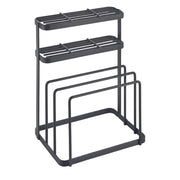 Rack de ligne Metaltex Metaltex Tokyo pour Kleases et Slips Ships 16x12x22 cm noir - afbeelding 1
